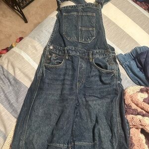 Free People Barrel Overalls